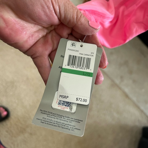 NWT PGA Tour Pink Long Sleeve Women's Half Zip Pullover - Picture 2 of 9